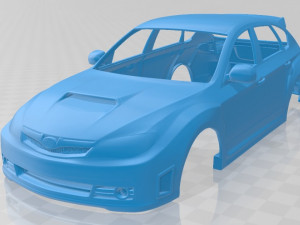 subaru impreza wrx sti 2010 printable body car 3D Print Model