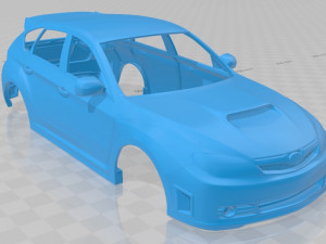 subaru impreza wrx sti 2010 printable body car 3D Print Model