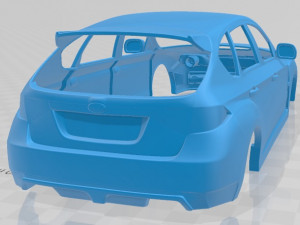 subaru impreza wrx sti 2010 printable body car 3D Print Model