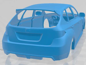 subaru impreza wrx sti 2010 printable body car 3D Print Model