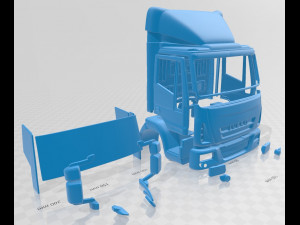 iveco euro cargo box 2013 printable cabin truck 3D Print Model