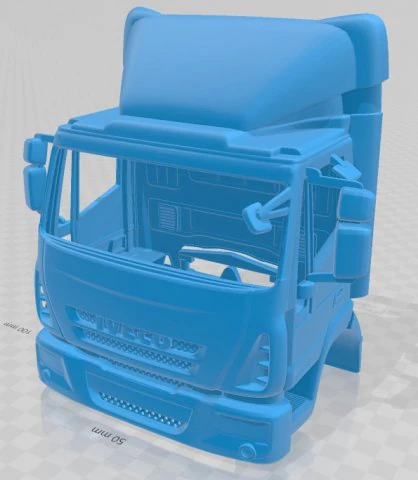 iveco euro cargo box 2013 printable cabin truck 3D Print Model .c4d .max .obj .3ds .fbx .stl .blend 