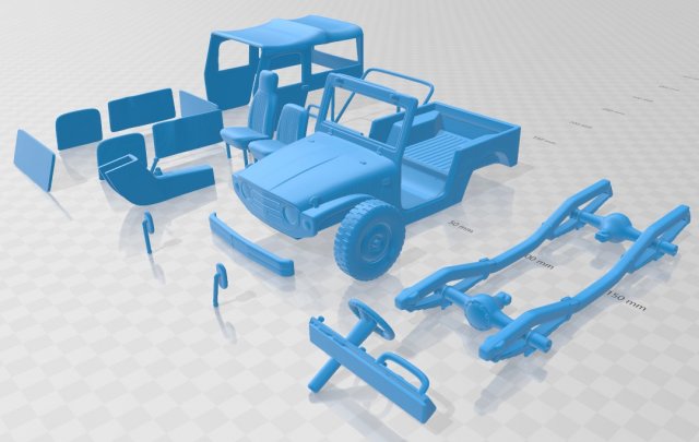 suzuki jimny 1970 printable car Modelo de Impressão 3D .c4d .max .obj .3ds .fbx .stl .blend 