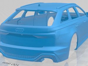 audi rs6 avant 2019 printable body car Model Cetak 3D