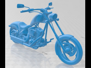 big dog k9 chopper printable motorcycle 3D Baskı Modeli
