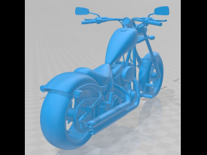big dog k9 chopper printable motorcycle 3D Baskı Modeli