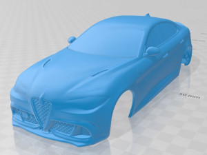alfa romeo giulia quadrifoglio 2016 printable body car 3D Print Model