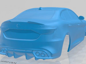 alfa romeo giulia quadrifoglio 2016 printable body car 3D Print Model