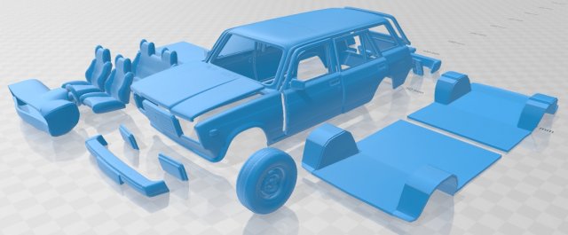 vaz lada zhiguli 21041 - 2006 printable car Modèles 3D en vedette .c4d .max .obj .3ds .fbx .stl .blend 