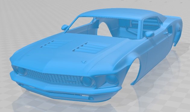 mustang mach 40 printable body car Modelo de Impressão 3D .c4d .max .obj .3ds .fbx .stl .blend 