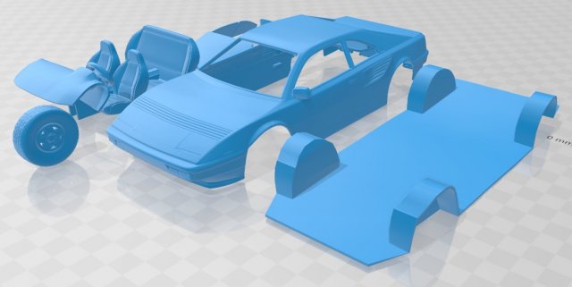 ferrari mondial 8 1980 printable car Modello di stampa 3D .c4d .max .obj .3ds .fbx .stl .blend 