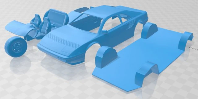 ferrari mondial 8 1980 printable car 3D Print Model .c4d .max .obj .3ds .fbx .stl .blend 