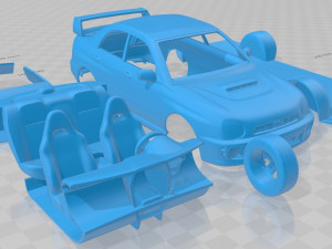subaru impreza sti 2001 printable car 3D 打印模型