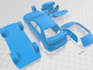 subaru impreza sti 2001 printable car 3D 打印模型