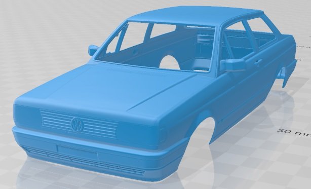volkswagen voyage 1992 printable body car 3D printmodel .c4d .max .obj .3ds .fbx .stl .blend