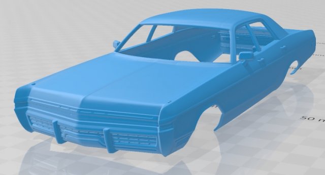 monaco sedan 1972 printable body car 3Dプリントモデル .c4d .max .obj .3ds .fbx .stl .blend 