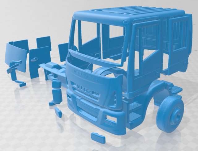 iveco euro cargo double cab 2008 printable Model Cetak 3D .c4d .max .obj .3ds .fbx .stl .blend 