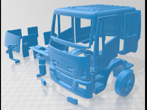 iveco euro cargo double cab 2008 printable Modelo de impresión 3D