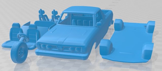 subaru brat 1978 printable car 3D Принт Модель .c4d .max .obj .3ds .fbx .stl .blend 