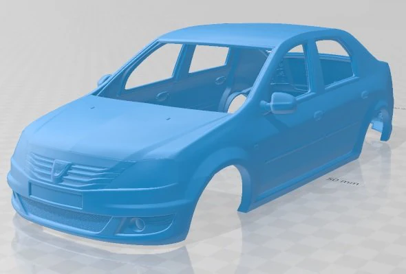 renault dacia logan sedan 2011 printable body car 3D Print Model .c4d .max .obj .3ds .fbx .stl .blend 