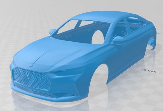 citroen ds 9 2021 printable body car Modello di stampa 3D .c4d .max .obj .3ds .fbx .stl .blend 