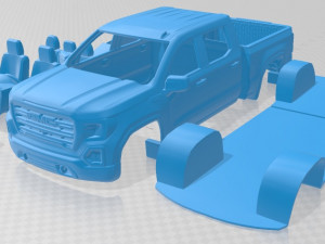 sierra 1500 crewcab shortbox at4 2019 printable car 3D Baskı Modeli