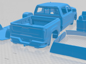 sierra 1500 crewcab shortbox at4 2019 printable car Modèles 3D en vedette