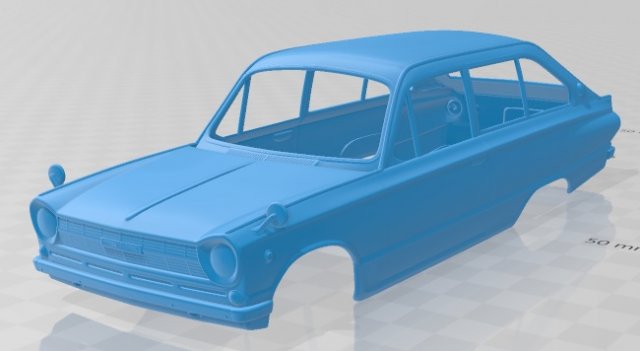 mitsubishi colt 1000f 1966 printable body car 3D Принт Модель .c4d .max .obj .3ds .fbx .stl .blend 