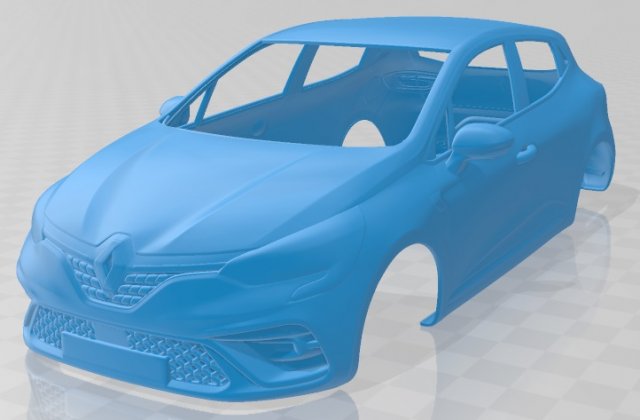 renault clio rs line 2019 printable body car 3Dプリントモデル .c4d .max .obj .3ds .fbx .stl .blend 