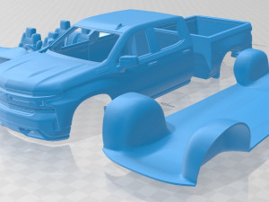 silverado crewcab lt z71 trailboss 2018 printable car 3D 프린트 모델