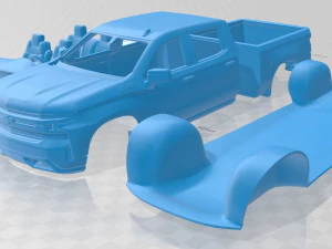 シルバラード クルー キャブ LT Z71 トレイル ボス 2018 印刷可能な車 3Dプリントモデル