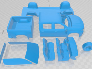 silverado crewcab lt z71 trailboss 2018 printable car Modelo de Impressão 3D