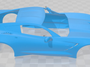 c7 printable body car 3D 打印模型