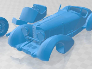 mercedes benz 710 ssk trossi roadster 1930 printable car 3D Print Model