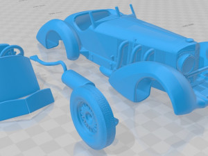 mercedes benz 710 ssk trossi roadster 1930 printable car 3D Print Model