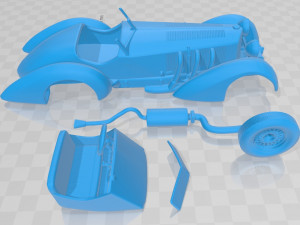 mercedes benz 710 ssk trossi roadster 1930 printable car 3D Print Model