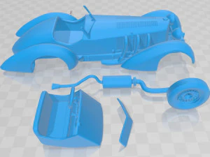 mercedes benz 710 ssk trossi roadster 1930 printable car 3D Print Model