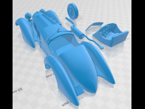 mercedes benz 710 ssk trossi roadster 1930 printable car 3D Print Model