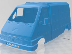 रेनॉल्ट मास्टर पैनल वैन 1980 प्रिंट करने योग्य बॉडी 3D प्रिंट मॉडल