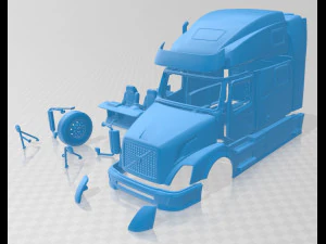वोल्वो वीएनएल 2002 प्रिंट करने योग्य केबिन ट्रक 3D प्रिंट मॉडल