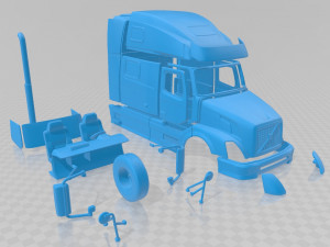 volvo vnl 2002 printable cabin truck 3D-Druckmodell