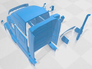 volvo vnl 2002 printable cabin truck 3D-Druckmodell