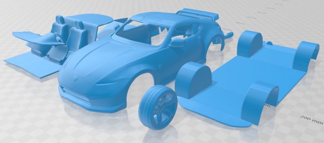 nissan 370z nismo 2009 printable car 3D Print Model .c4d .max .obj .3ds .fbx .stl .blend 