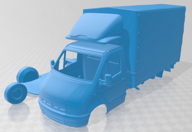 renault master pickup 1997 printable van 3Dプリントモデル .c4d .max .obj .3ds .fbx .stl .blend 