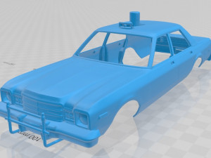 plymouth volare police 1976 printable body car Modello di stampa 3D