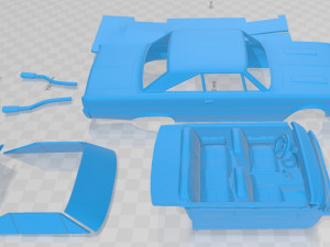 plymouth gtx 1967 printable car 3D Baskı Modeli