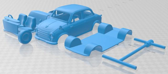 mitsubishi colt 500 1960 printable car 3D Print Model .c4d .max .obj .3ds .fbx .stl .blend
