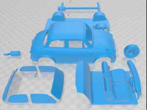 mitsubishi colt 500 1960 printable car Modèles 3D en vedette