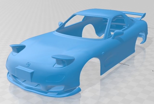 mazda rx7 1999 printable body car Modèles 3D en vedette .c4d .max .obj .3ds .fbx .stl .blend 
