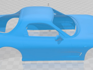 mazda rx7 1999 printable body car Modèles 3D en vedette